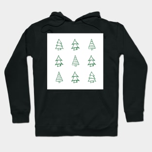 Christmas Trees Sketches Hoodie